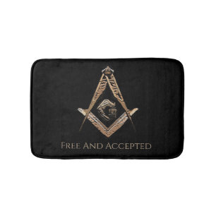 Alfombrilla De Baño Mentes masónicas (BrownishGold)