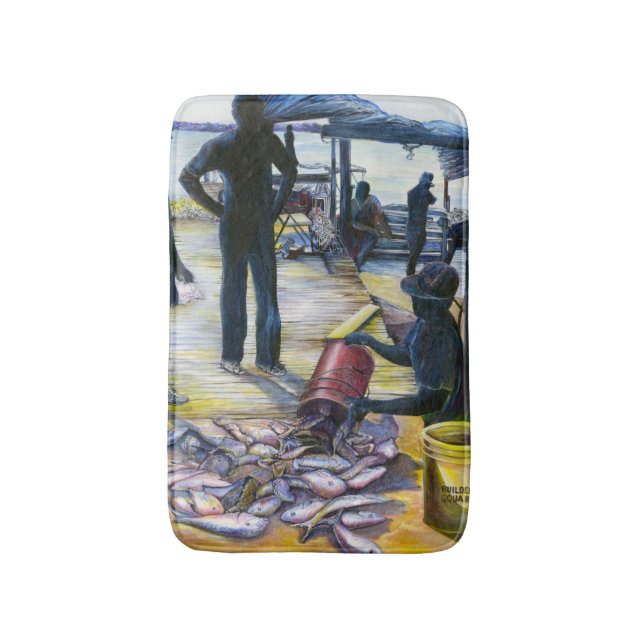 Alfombrilla De Baño Menú de hoy, Harbour Island, Bahamas (Frente vertical)