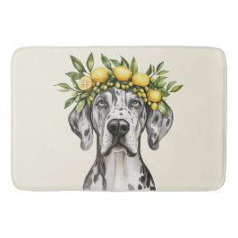 Alfombrilla De Baño Merle Great Dane Dog Lemon Crown