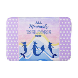 Alfombrilla De Baño Mermaid Trio | Bienvenida a todas las sirvientas |
