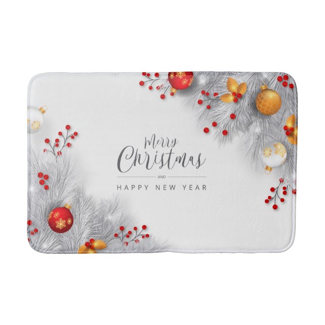 Alfombrilla De Baño Merry Christmas And Happy New Year (Anverso)