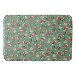 Alfombrilla De Baño Merry Woofmas Pug Dogs