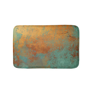 Alfombrilla De Baño Metálico de moda Rich Copper Patina
