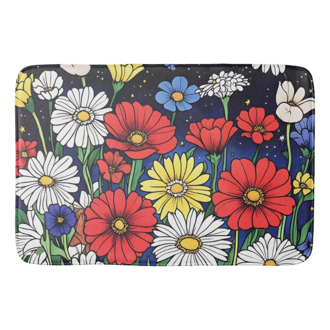 Alfombrilla De Baño Mezcla de flores (Anverso)