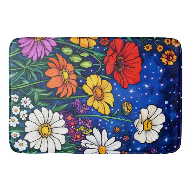 Alfombrilla De Baño Mezcla de flores (Anverso)