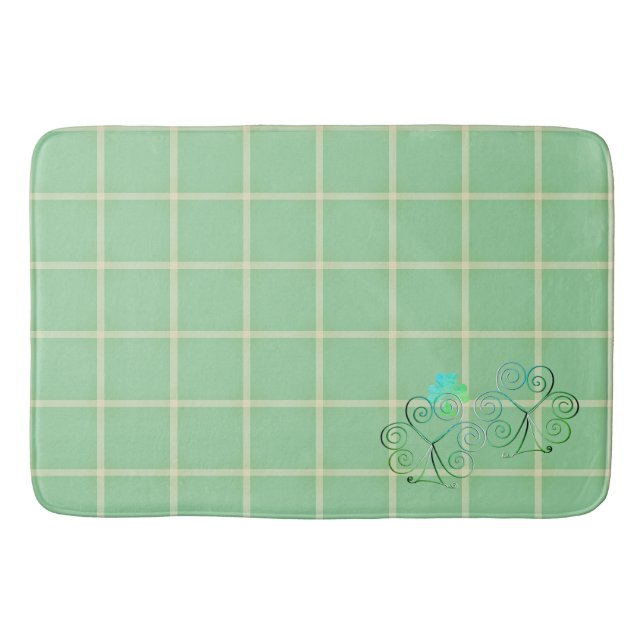 Alfombrilla De Baño Mezcla Verde Misty Shamrock Bath Mat (Anverso)