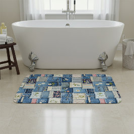Alfombrilla De Baño Mezclilla de parches