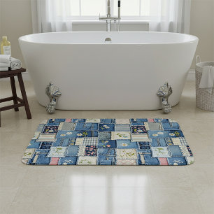 Alfombrilla De Baño Mezclilla de parches