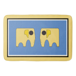 Alfombrilla De Baño Mi elefante soleado sobre el azul