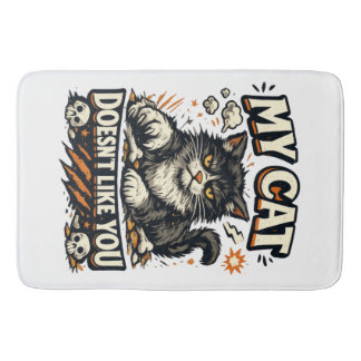 Alfombrilla De Baño Mi Gato No Te Quiere Retro
