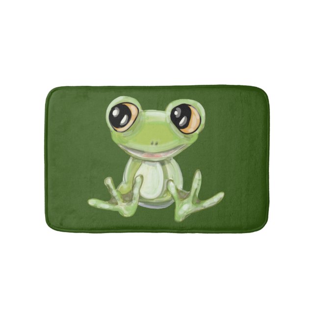 Alfombrilla De Baño Mi otra amiga de rana verde Bath Mat (Anverso)