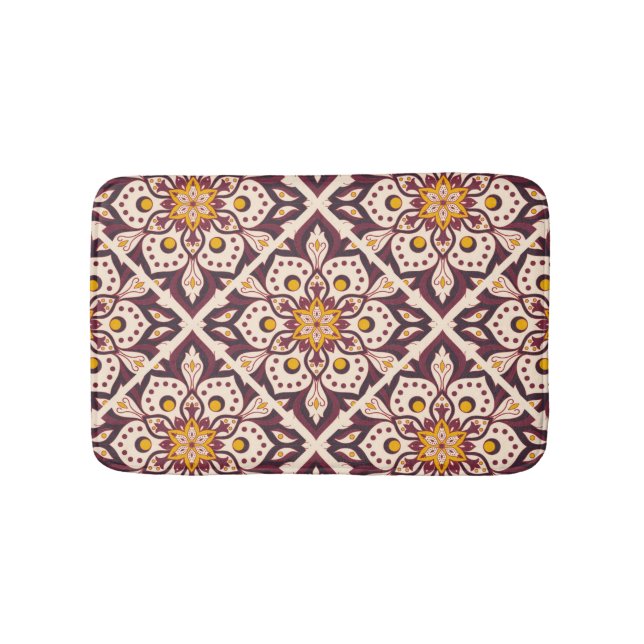 Alfombrilla De Baño Mid-Century Modern Geometric Pattern – Retro Abstr (Anverso)