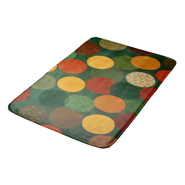 Alfombrilla De Baño Mid-Century Modern Overlapping Circles Bath Mat (Angular)