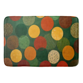 Alfombrilla De Baño Mid-Century Modern Overlapping Circles Bath Mat