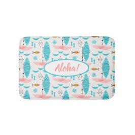 Alfombrilla De Baño Mid Century Pink Catamaran