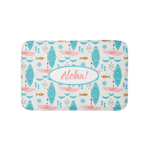 Alfombrilla De Baño Mid Century Pink Catamaran