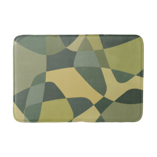 Alfombrilla De Baño Mid Century Rock Layers Green