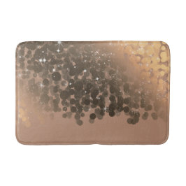 Alfombrilla De Baño Miel Beige Champagne Dorado Brillo Luces