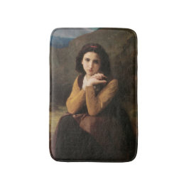 Alfombrilla De Baño Mignon (Joven dulce francesa) (por Bouguereau)