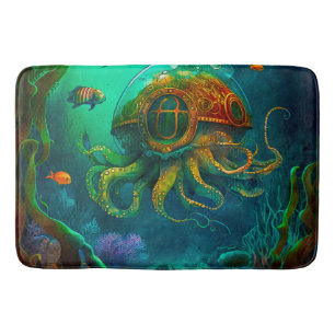 Alfombrilla De Baño Miles Under the Sea Art Ilustracion Steampunk