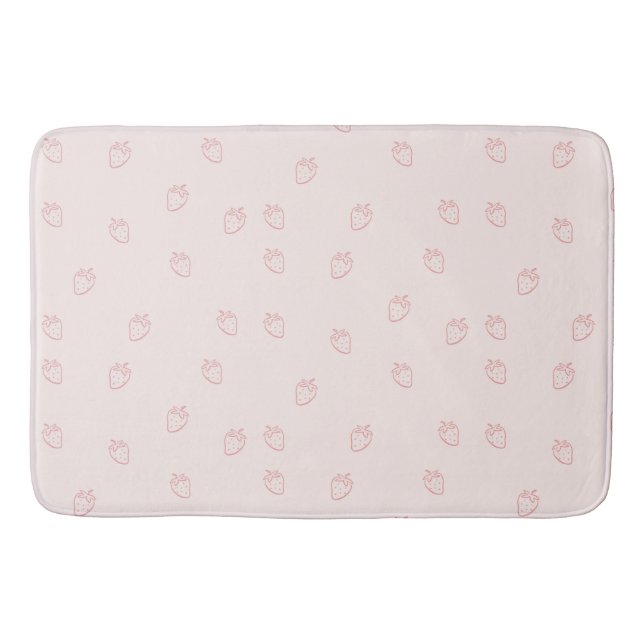 Alfombrilla De Baño Minimalismo de Fresa (Anverso)