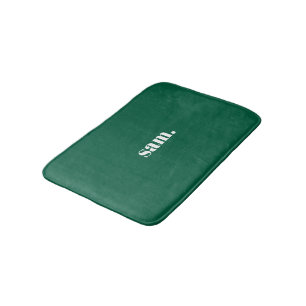 Alfombrilla De Baño Minimalista negrita texto personalizado verde