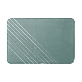 Alfombrilla De Baño Mínimo Elegante Geométrico Verde Salvia Moderno