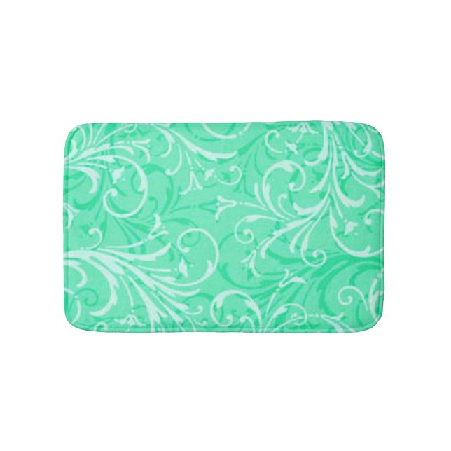 Alfombrilla De Baño Mint Green Ornamental Bath Mat (Anverso)