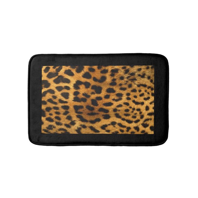 Alfombrilla De Baño Mirada de la piel del leopardo (Anverso)