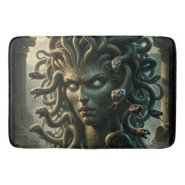 Alfombrilla De Baño Mirada de Medusa Cabeza de la Muerte de Serpientes