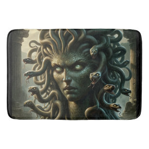 Alfombrilla De Baño Mirada de Medusa Cabeza de Serpientes de la Muerte