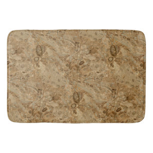 Alfombrilla De Baño Mirada fósil de mármol de Brown