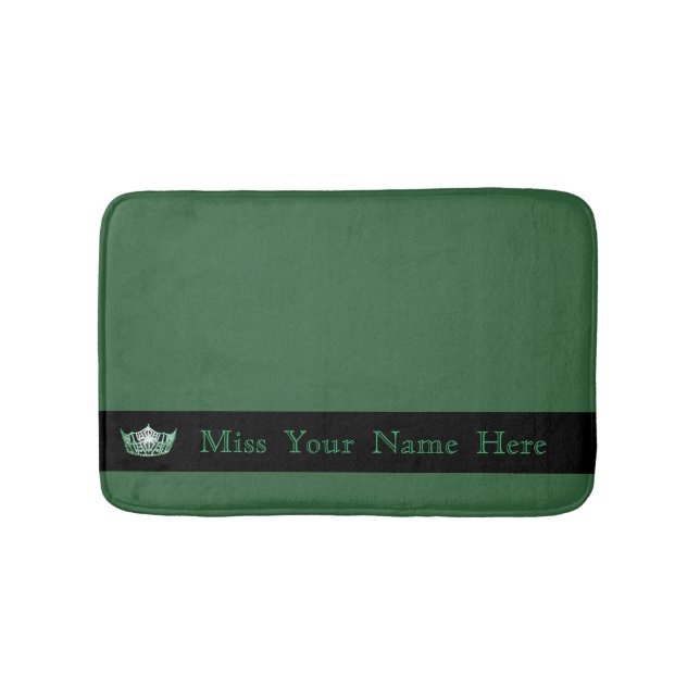 Alfombrilla De Baño Miss America Green Crown Bath Mat (Anverso)