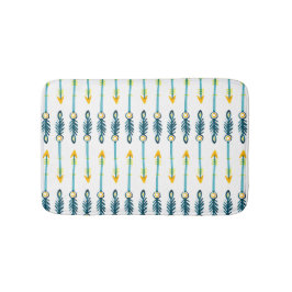 Alfombrilla De Baño moda boho flechas azul amarillo mat de baño