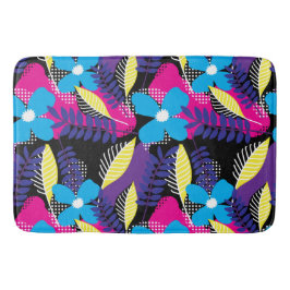 Alfombrilla De Baño Moda colorida Floral & Dot Patrón con hojas Bat