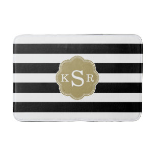 Alfombrilla De Baño Moda de muy buen gusto colores negros y blancos
