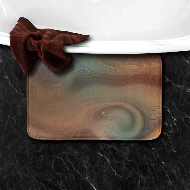 Alfombrilla De Baño Moda Earthy Strata | Agante natural de piedra de c (Subido por el creador)