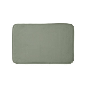 Alfombrilla De Baño moda elegante de cisne verde sólido minimalista