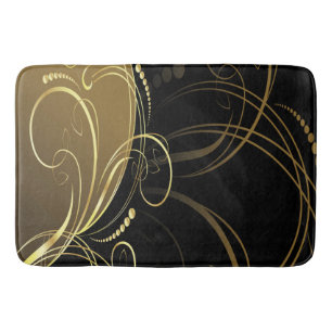 Alfombrilla De Baño Moda, elegante, oro, floral, modelo, de moda,