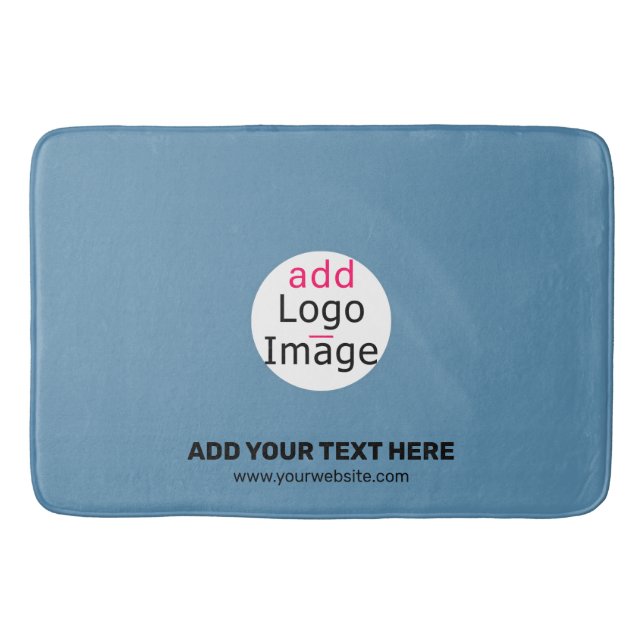 Alfombrilla De Baño Moda empresarial Personalizable promocional azul t (Anverso)