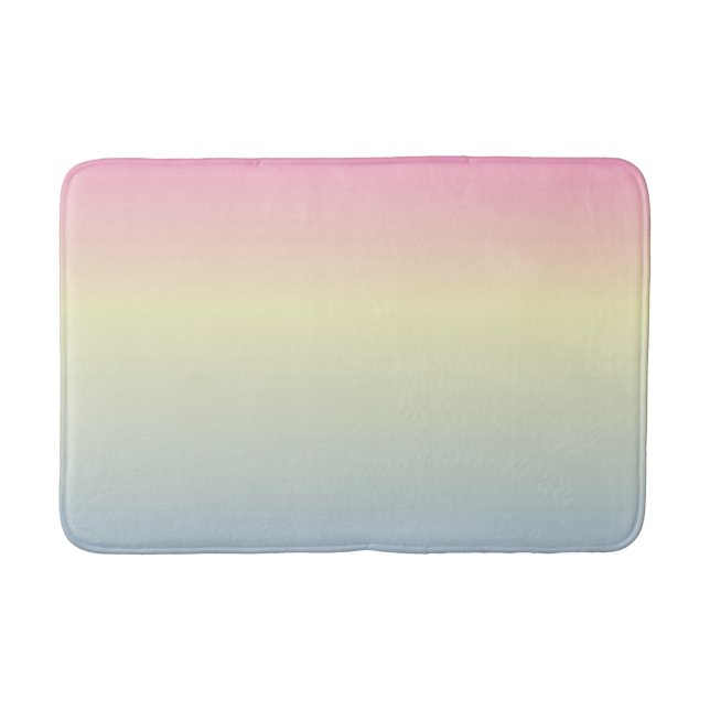 Alfombrilla De Baño moda giratoria unicornio arcoiris púrpura rosa (Anverso)