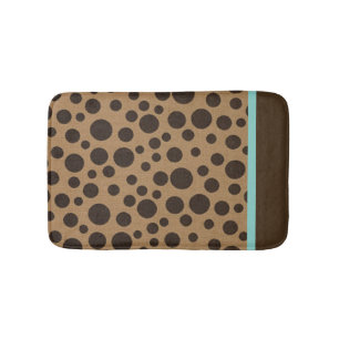Alfombrilla De Baño Moda Marrón Polka Dot Bathmat