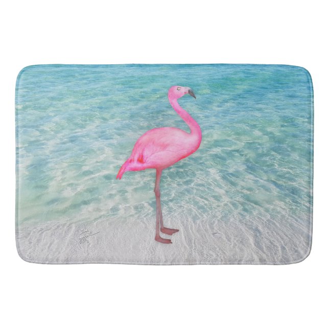 Alfombrilla De Baño Moda moderna de la playa de arena tropical Flaming (Anverso)