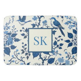Alfombrilla De Baño Moda personalizado Monogram Chinoiserie, Hydrangea
