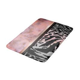 Alfombrilla De Baño Moda rosa de mármol Safari