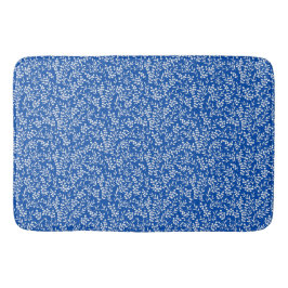Alfombrilla De Baño Modalidad floral simple de granja en azul
