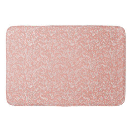 Alfombrilla De Baño Modalidad floral simple de granjas en rosa