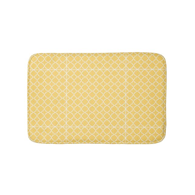 Alfombrilla De Baño Modelo amarillo de Quatrefoil (Anverso)