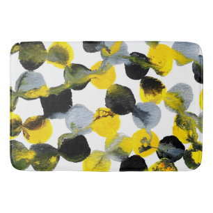 Alfombrilla De Baño Modelo amarillo, gris y negro de Intertactions