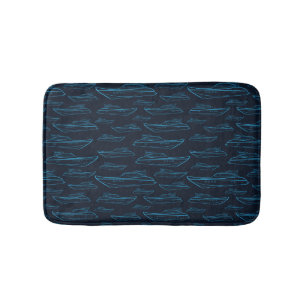 Alfombrilla De Baño Modelo azul del yate